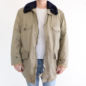 Vintage 70's Simpson's Tan with Down Filled Lining Winter Coat Jacket Size Large